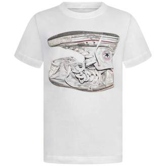 Converse ConverseBoys White Trainers Print Top