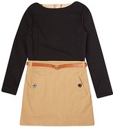 Thumbnail for your product : Burberry Belted two-tone dress 5 years
