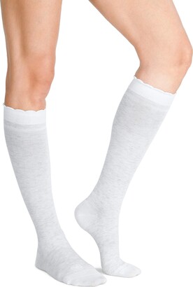 Belly Bandit Ladies Compression Socks Dove White (Shoe Size 5.5 - 8.5)