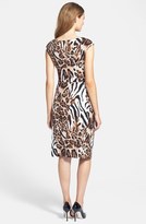 Thumbnail for your product : Chaus Animal Print Knot Front Sheath Dress
