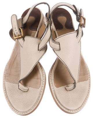 Chloé Leather T-Strap Sandals