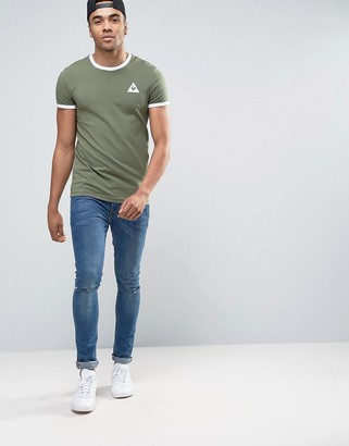 Le Coq Sportif Ringer T-Shirt In Green Exclusive To ASOS 1622158