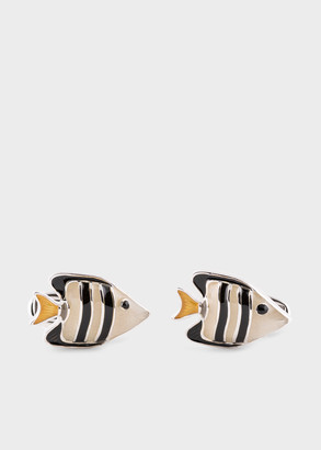 Paul Smith Gold And Black 'Tropical Fish' Cufflinks - ShopStyle