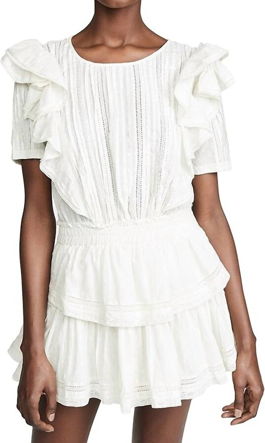 LoveShackFancy Natasha Dress In White
