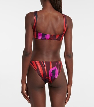 Louisa Ballou Scoop printed bikini bottoms