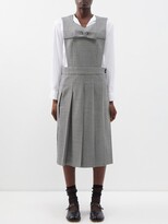 Thumbnail for your product : COMME DES GARÇONS GIRL Houndstooth Check Wool Pinafore Dress - Black White