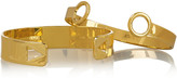 Thumbnail for your product : Arme De L'Amour Set of two gold-plated cuffs