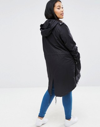 ASOS Curve CURVE Parka with Waterfall and Storm Flap