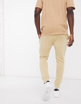 Thumbnail for your product : Topman trackies in stone