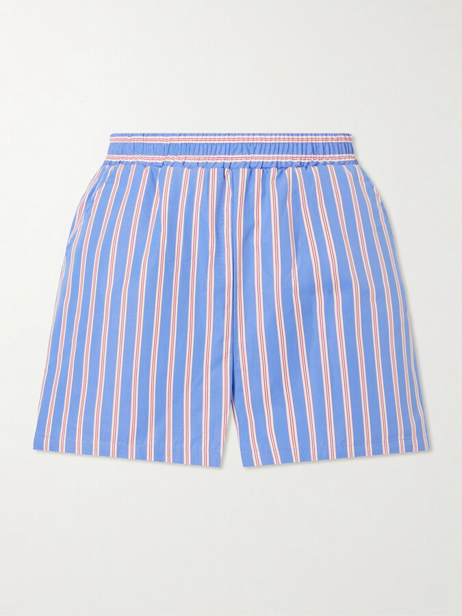D’ESTRËE DESTREE - Susumu Striped Cotton-poplin Shorts - Multi