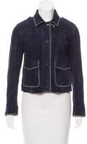 Thumbnail for your product : Fay Long Sleeve Suede Jacket