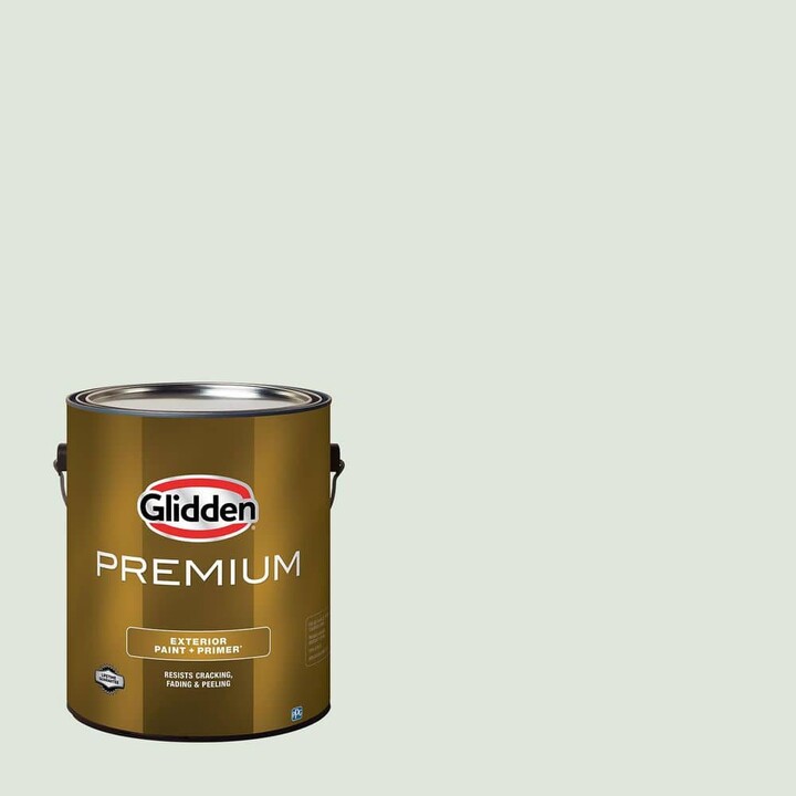 Glidden Premium 1 gal. PPG1129-1 Cloudy Day Semi-Gloss Exterior Latex Paint