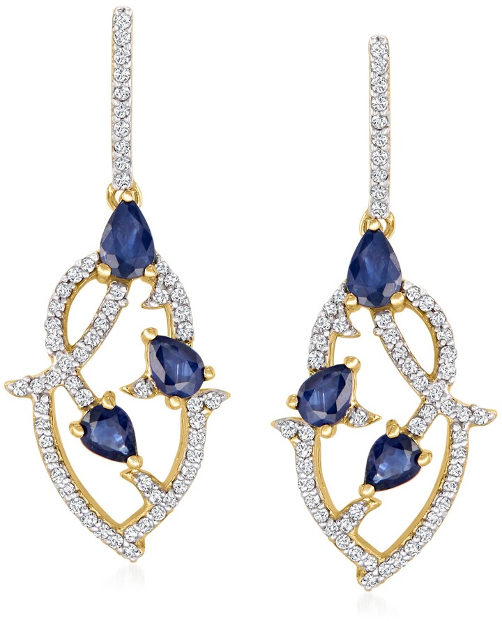 Sapphire Drop Earrings | Shop the world's largest collection of 