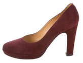 Thumbnail for your product : Hermes Suede Round-Toe Pumps