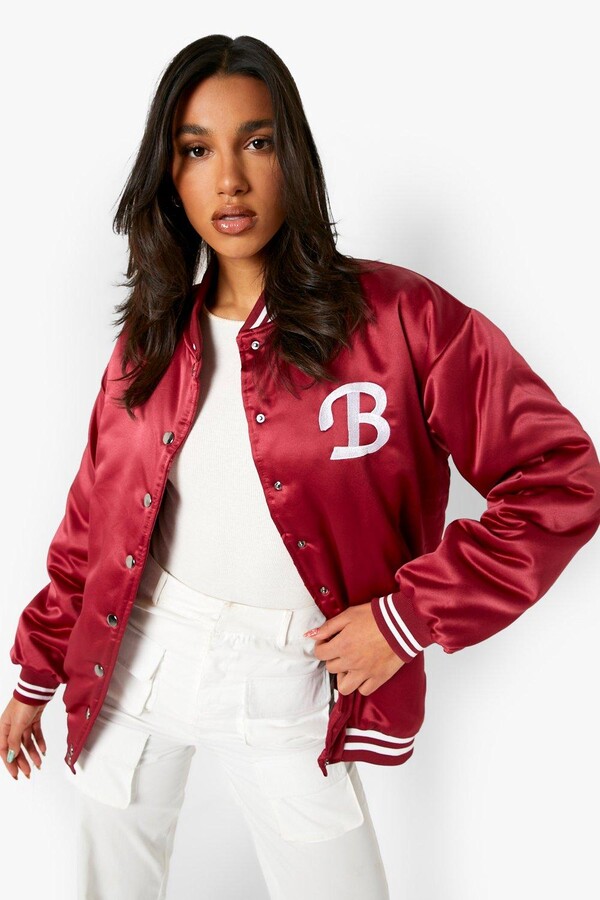 satin baseball jacket womens