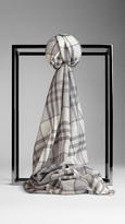 Thumbnail for your product : Burberry Check Virgin Wool Silk Scarf