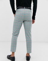 Thumbnail for your product : ASOS DESIGN skinny crop suit pants in colour pop grey check