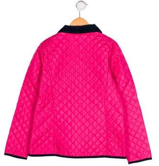 Brooks Brothers Girls' Quilted Collared Coat