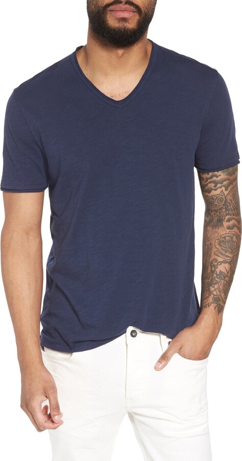 John Varvatos Slim Fit Slub Jersey V-Neck T-Shirt