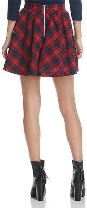 Ppla Nari Pleated Plaid Mini Skirt