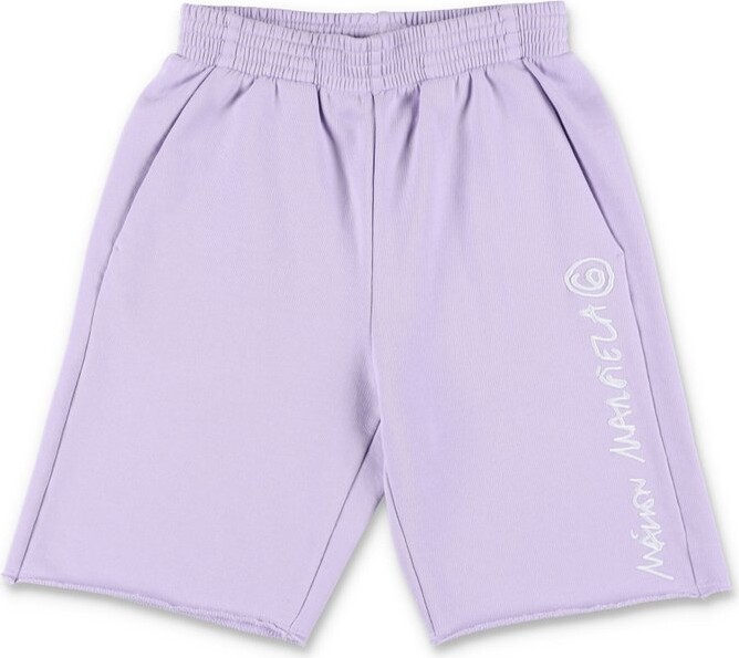 MM6 MAISON MARGIELA Kids Logo Embroidered Track Shorts