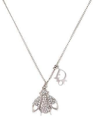Christian Dior Crystal Bee Pendant Necklace
