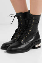 Thumbnail for your product : Nicholas Kirkwood Casati Embellished Leather Ankle Boots