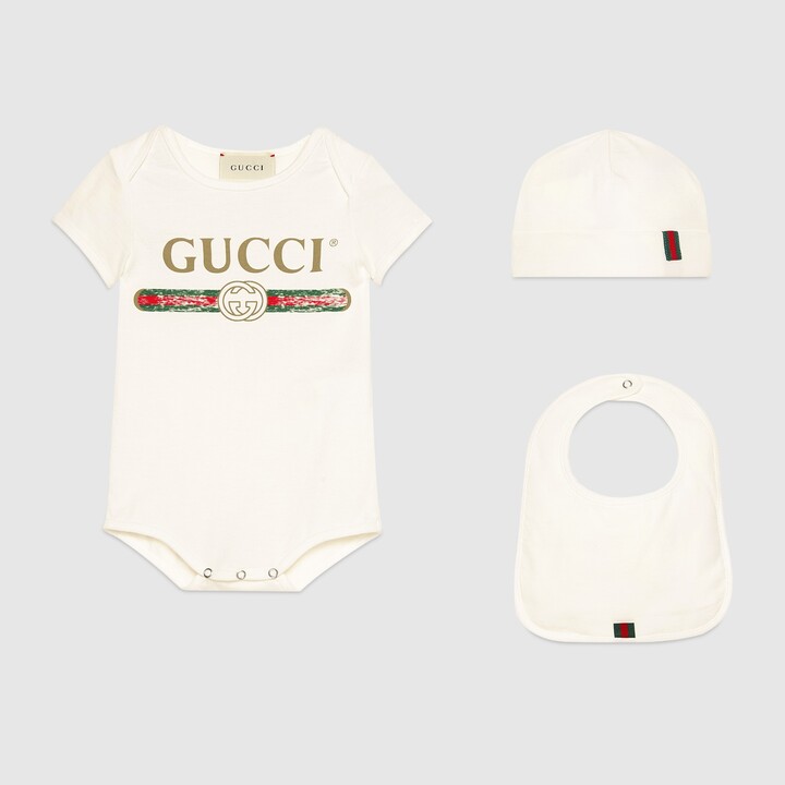 Baby Gucci logo cotton gift set