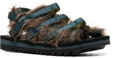 Thumbnail for your product : Suicoke ZIP-2 faux-fur embellished sandals