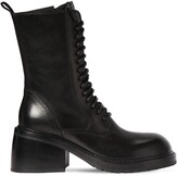 Thumbnail for your product : Ann Demeulemeester 70mm Heike Leather Lace-up Boots