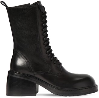 Ann Demeulemeester 70mm Heike Leather Lace-up Boots