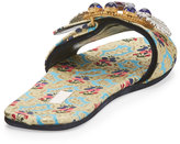 Thumbnail for your product : Miu Miu Mogador Anemone Slide Sandal, Turchese
