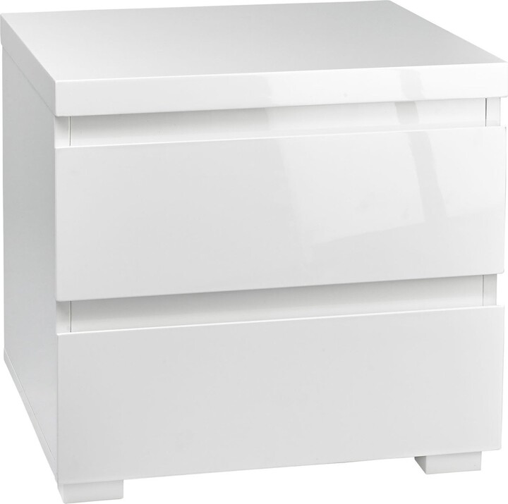 Dunelm Puro 2 Drawer Bedside Table White ShopStyle Chests