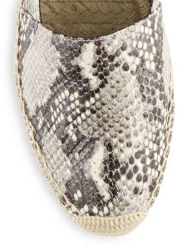 Diane von Furstenberg Cairo Snakeskin-Embossed Leather Espadrilles