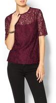 Thumbnail for your product : Piperlime Collection Raw Edge Lace Tee
