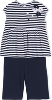 Thumbnail for your product : Il Gufo Two-Piece Striped Trouser Set