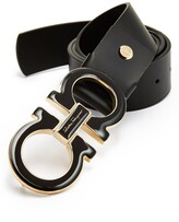 Thumbnail for your product : Ferragamo Double Gancio Leather Belt