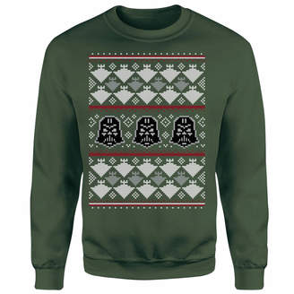 Star Wars Christmas Darth Vader Imperial Starship Knit Green Christmas Sweatshirt