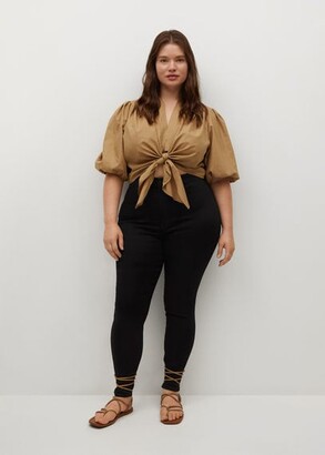 MANGO Violeta BY High waist Tania jeggings black denim - 10 - Plus sizes -  ShopStyle Skinny Jeans