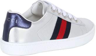 Gucci Metallic Leather Lace-up Sneakers