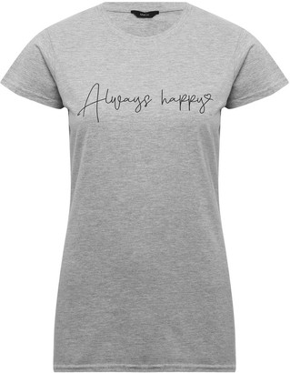 M&Co Happy slogan t-shirt
