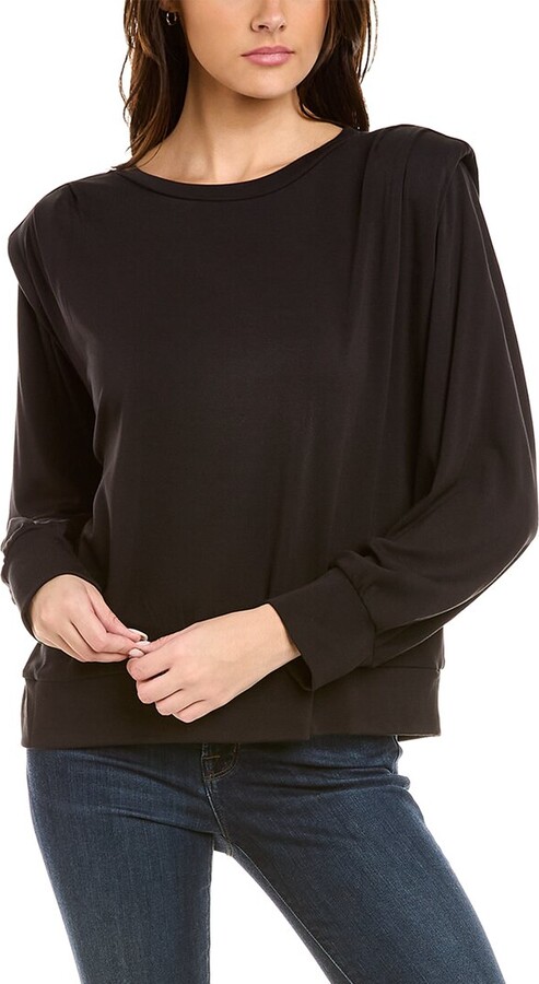 Elie Tahari Padded Shoulder Top