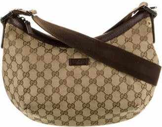 Gucci Saddle Zip Messenger Bag GG Canvas Medium Brown