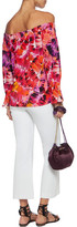Thumbnail for your product : Matthew Williamson Off-The-Shoulder Printed Silk-Crepe Top