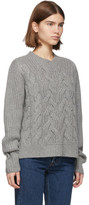 Thumbnail for your product : Helmut Lang Grey Cable Sweater