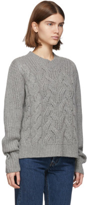 Helmut Lang Grey Cable Sweater