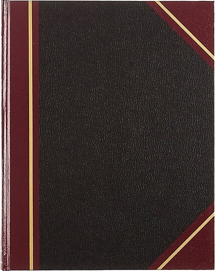 National Brand Rediform Texhide Record Book, 7 7/8" x 10", Black, 80 Sheets/Book (56211)