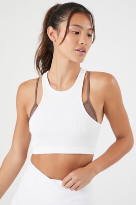 Forever 21 Women's Seamless Combo Sports Bra in Cream Large - ShopStyle