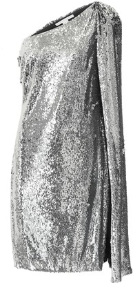 Stella McCartney One-shoulder sequined minidress