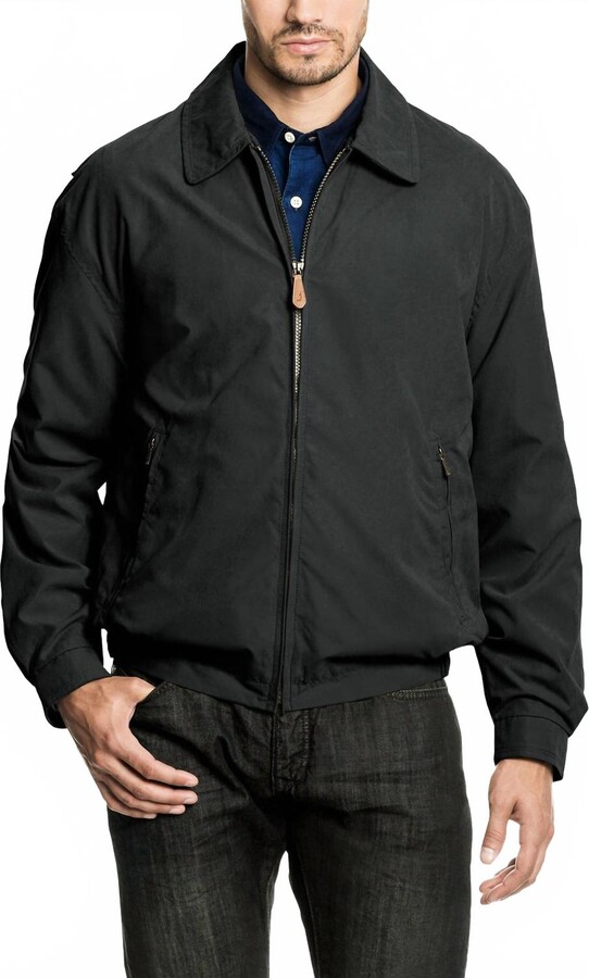 London Fog Auburn Light Weight Zip Front Golf Jacket In Iron